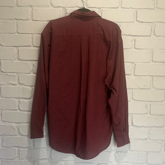 VAN HEUSEN Men's Burgundy Button-Down Shirt size L - Picture 4 of 6